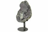 14.1" Amethyst Geode Section on Metal Stand - Uruguay - #199678-3